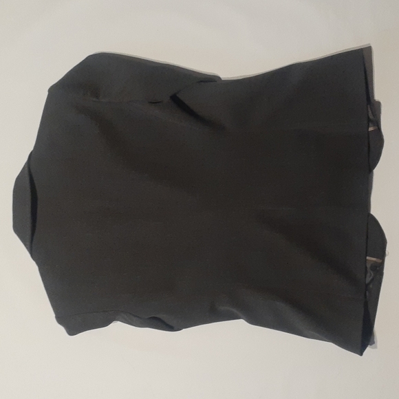 Peter Nygard Charcoal Gray Blazer Jacket Tucks Topstitching Career Professional - Picture 8 of 8